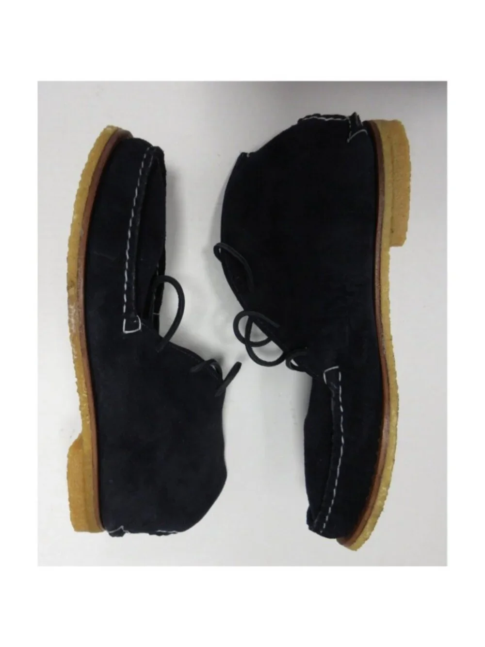 Quoddy Boots 11 D Navy Wabanaki Suede Handbuilt Leather Crepe Sole NEW